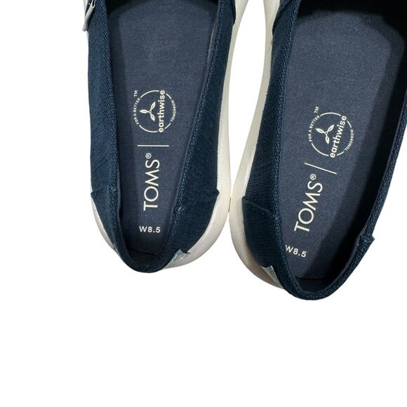 Toms Alpargata Mallow Navy Blue Slip-On Comfort Cushioned Sneaker Women's Sz 8.5 - Picture 4 of 11